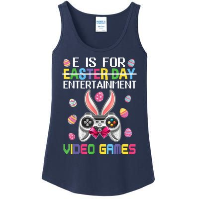 E Is For Entertainment Video Games Easter Day Gaming Lovers Ladies Essential Tank