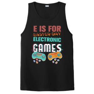 E Is For Electronic Games Cute Easters Day Game Lover PosiCharge Competitor Tank