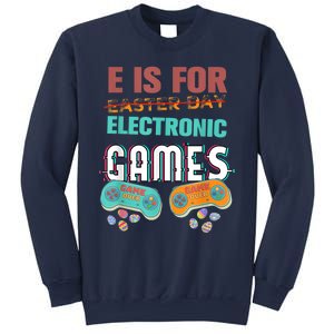 E Is For Electronic Games Cute Easters Day Game Lover Sweatshirt