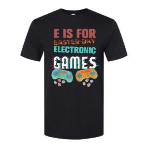 E Is For Electronic Games Cute Easters Day Game Lover Softstyle CVC T-Shirt