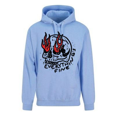 Everything Is Fine Skeleton Unisex Surf Hoodie