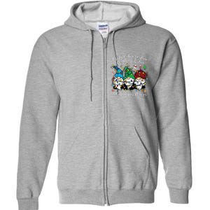 Everything Is Fine Christmas School Bus Driver Cute Gnomies Full Zip Hoodie