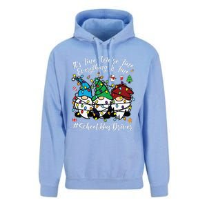 Everything Is Fine Christmas School Bus Driver Cute Gnomies Unisex Surf Hoodie