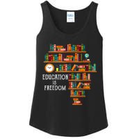 Education Is Freedom Book Reader Black History Month Pride Ladies Essential Tank