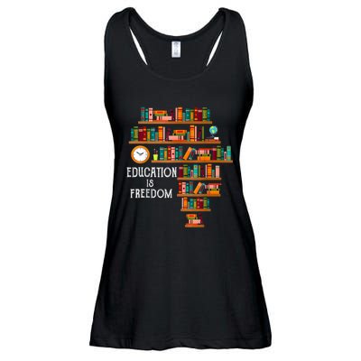 Education Is Freedom Book Reader Black History Month Pride Ladies Essential Flowy Tank