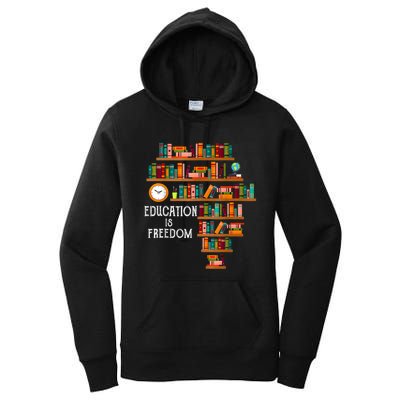 Education Is Freedom Book Reader Black History Month Pride Women's Pullover Hoodie