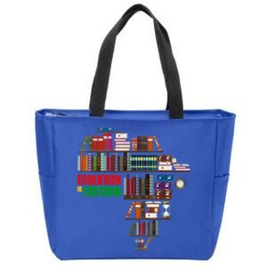 Education Is Freedom Book Reader Black History Month African Great Gift Zip Tote Bag