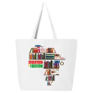 Education Is Freedom Book Reader Black History Month African Great Gift 25L Jumbo Tote