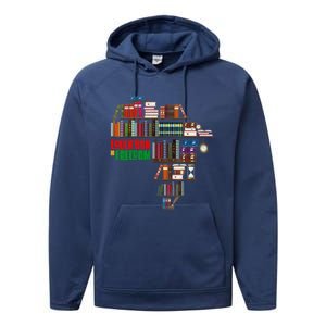 Education Is Freedom Book Reader Black History Month African Gift Performance Fleece Hoodie