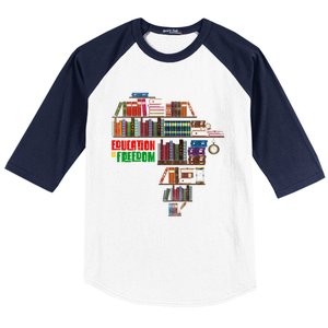 Education Is Freedom Book Reader Black History Month African Gift Baseball Sleeve Shirt