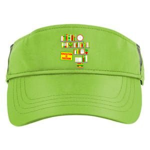 Education Is Freedom Juneteenth Black History Educator Gift Adult Drive Performance Visor