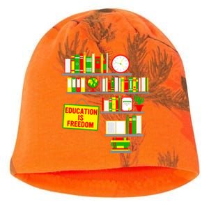 Education Is Freedom Juneteenth Black History Educator Gift Kati - Camo Knit Beanie