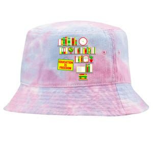 Education Is Freedom Juneteenth Black History Educator Gift Tie-Dyed Bucket Hat