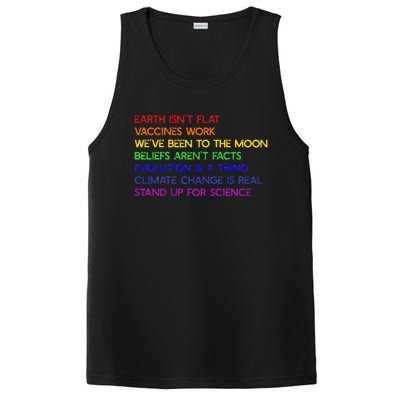 EARTH ISN'T FLAT STAND UP FOR SCIENCE REAL Earth Day PosiCharge Competitor Tank