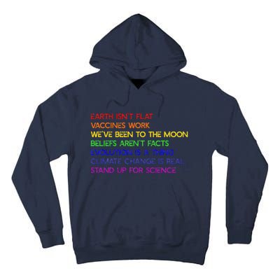 EARTH ISN'T FLAT STAND UP FOR SCIENCE REAL Earth Day Tall Hoodie