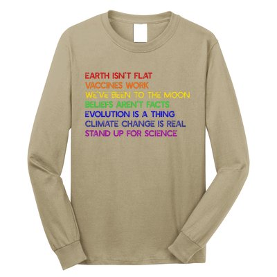 EARTH ISN'T FLAT STAND UP FOR SCIENCE REAL Earth Day Long Sleeve Shirt