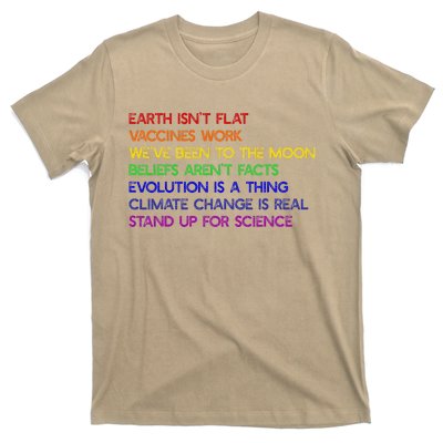 EARTH ISN'T FLAT STAND UP FOR SCIENCE REAL Earth Day T-Shirt