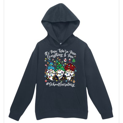 Everything Is Fine Christmas School Secretary Cute Gnomies Gift Urban Pullover Hoodie