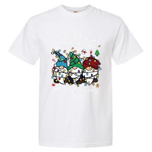 Everything Is Fine Christmas School Secretary Cute Gnomies Gift Garment-Dyed Heavyweight T-Shirt