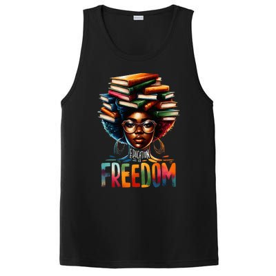 Education Is Freedom Black Teacher Books Black History Month PosiCharge Competitor Tank