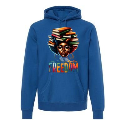 Education Is Freedom Black Teacher Books Black History Month Premium Hoodie