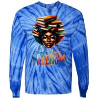 Education Is Freedom Black Teacher Books Black History Month Tie-Dye Long Sleeve Shirt