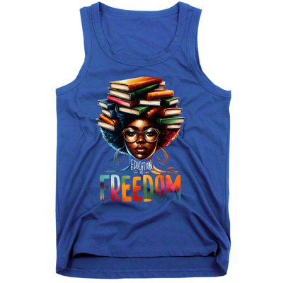 Education Is Freedom Black Teacher Books Black History Month Tank Top