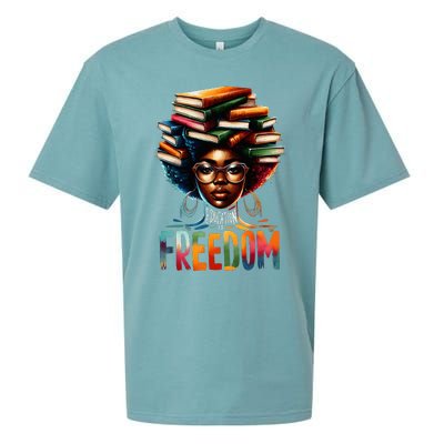 Education Is Freedom Black Teacher Books Black History Month Sueded Cloud Jersey T-Shirt