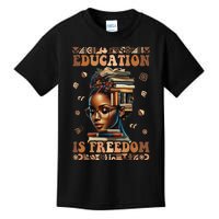 Education Is Freedom Teacher Black History Month Kids T-Shirt