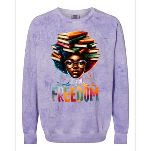 Education Is Freedom Black Teacher Books Black History Month Colorblast Crewneck Sweatshirt