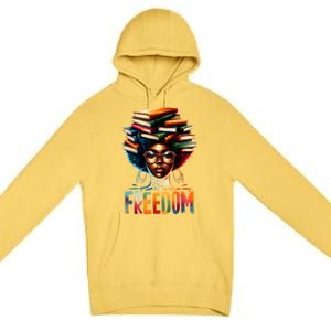 Education Is Freedom Black Teacher Books Black History Month Premium Pullover Hoodie