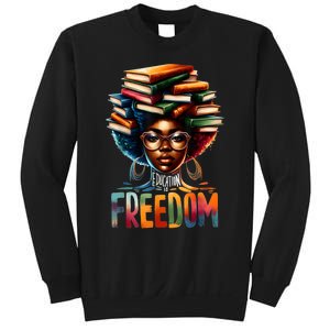 Education Is Freedom Black Teacher Books Black History Month Sweatshirt