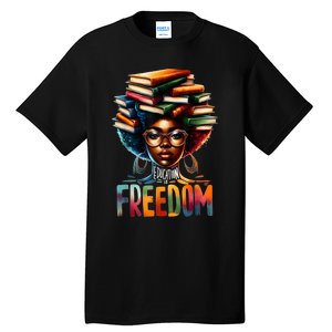 Education Is Freedom Black Teacher Books Black History Month Tall T-Shirt