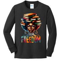 Education Is Freedom Black Teacher Books Black History Month Kids Long Sleeve Shirt