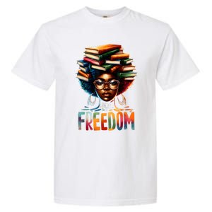 Education Is Freedom Black Teacher Books Black History Month Garment-Dyed Heavyweight T-Shirt