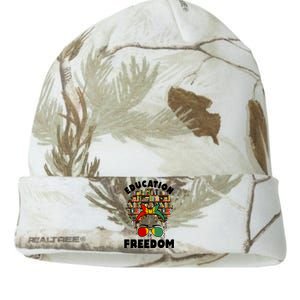 Education Is Freedom Black Magic Funny Gift Black History Gift Kati Licensed 12" Camo Beanie