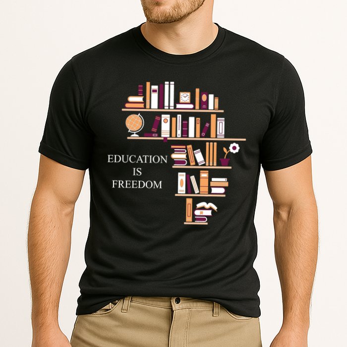 Education Is Freedom Cooling Performance Crew T-Shirt