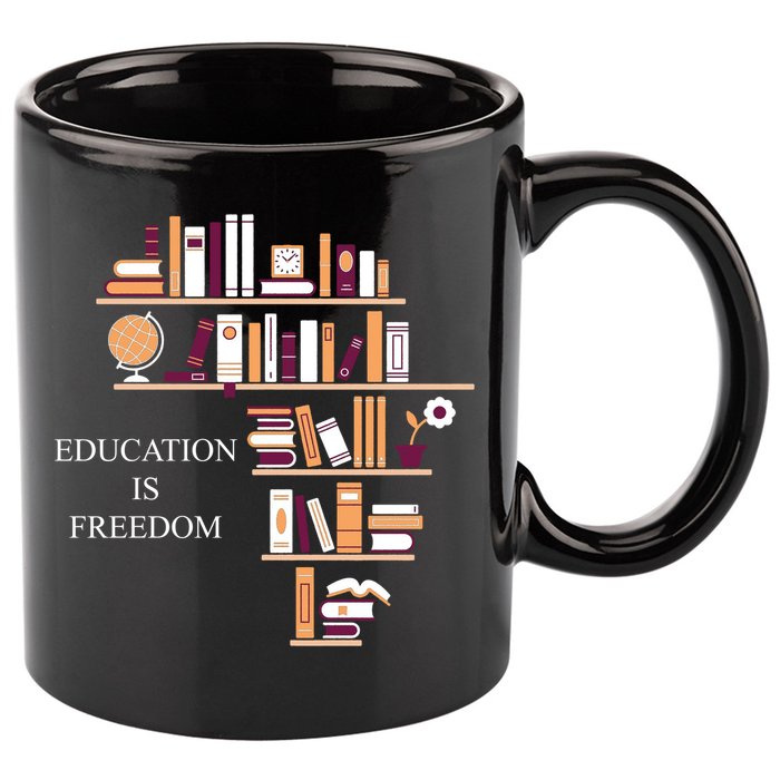 Education Is Freedom 11oz C Handle Ceramic Mug