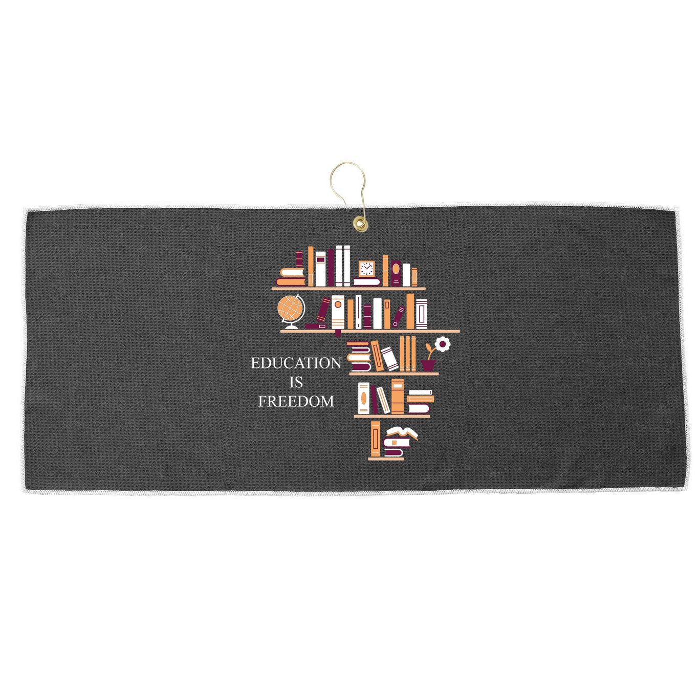 Education Is Freedom Large Microfiber Waffle Golf Towel