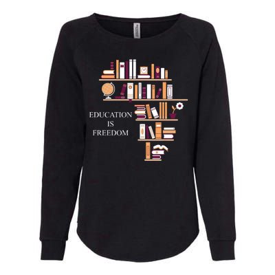 Education Is Freedom Womens California Wash Sweatshirt