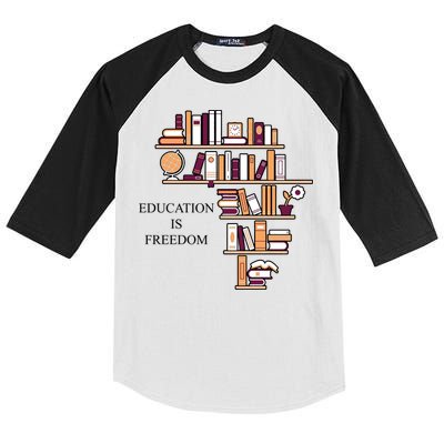 Education Is Freedom Kids Colorblock Raglan Jersey