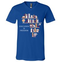 Education Is Freedom V-Neck T-Shirt