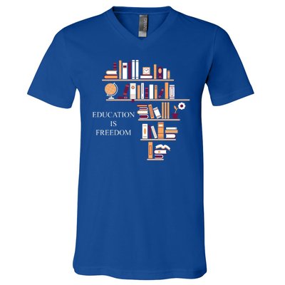 Education Is Freedom V-Neck T-Shirt