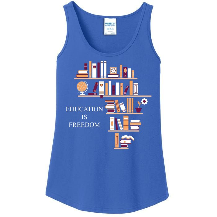 Education Is Freedom Ladies Essential Tank