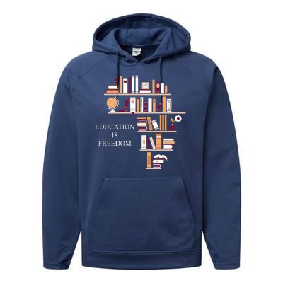 Education Is Freedom Performance Fleece Hoodie