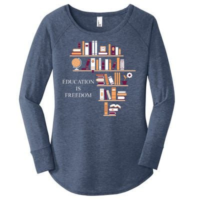 Education Is Freedom Women's Perfect Tri Tunic Long Sleeve Shirt