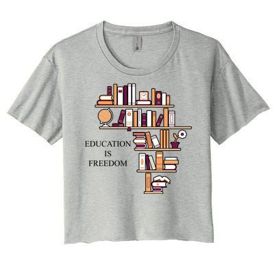 Education Is Freedom Women's Crop Top Tee