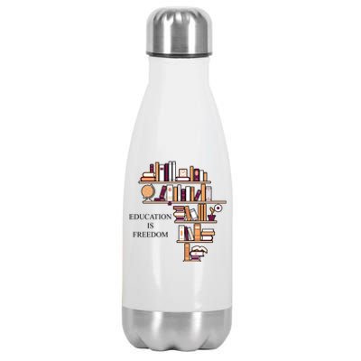 Education Is Freedom Stainless Steel Insulated Water Bottle