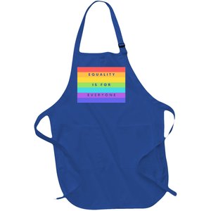 Equality Is For Everyone Equal Right Lgbtq Rainbow Pride Gift Full-Length Apron With Pockets