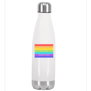 Equality Is For Everyone Equal Right Lgbtq Rainbow Pride Gift Stainless Steel Insulated Water Bottle